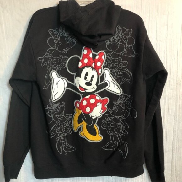 DISNEY WORLD black Sz S Minnie Mouse zip up hoodie by Hanes & LULAROE leggings - Picture 5 of 14